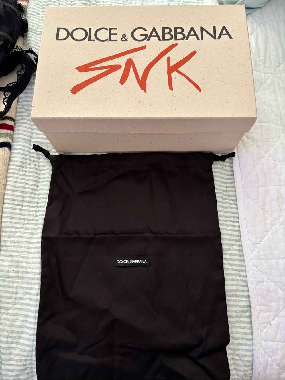 Dolce & Gabbana shoe box and dust bag new
